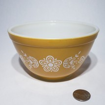 Pyrex Butterfly Gold 401 Mixing Serving Bowl 1.5 Pint Capacity USA EUC - $19.95