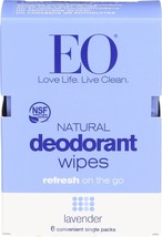 EO Deodorant Lavender Wipes, 6 Count - £15.41 GBP