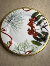 Charter Club Grand Buffet 9&quot; Plate Holly Berry Gold Christmas - £17.94 GBP