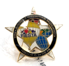 2004 Freedom Is In The Air Albuquerque Int&#39;l Balloon Fiesta Pin Star Circle... - £10.46 GBP