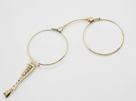 Antique Victorian Lorgnette Folding Opera Glasses 14k Gold - £747.45 GBP
