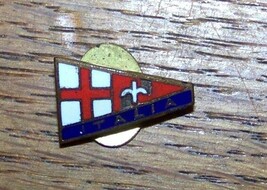 Vintage Italian Flag Pennant Badge Pin Italy Italia C Paccagnini Milano Milan - £8.95 GBP