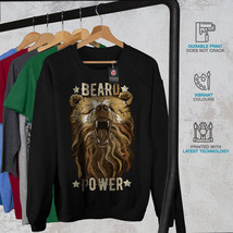 Wellcoda Hippie Beast Bear Womens Sweatshirt, Nature Casual Pullover Jumper - £23.08 GBP+