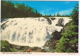 Ontario Postcard High Falls Lake Superior Circle Route Wawa Algoma - £1.73 GBP