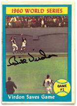 Bill Virdon signed 1961 Topps 1960 World Series Game 2 Save On Card Auto #306- C - £30.33 GBP