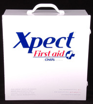 XPECT / CINTAS First Aid Cabinet 16.5x15.5x5.5&quot;-Durham Steel Industrial-OSHA-vtg - £73.54 GBP
