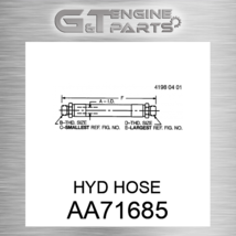 AA71685 Hyd Hose Fits John Deere (New Oem) - £256.64 GBP