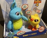 DISNEY Pixar Bunny &amp; Ducky True Talkers Toy Story 4 Talking Friends Mattel - $23.76