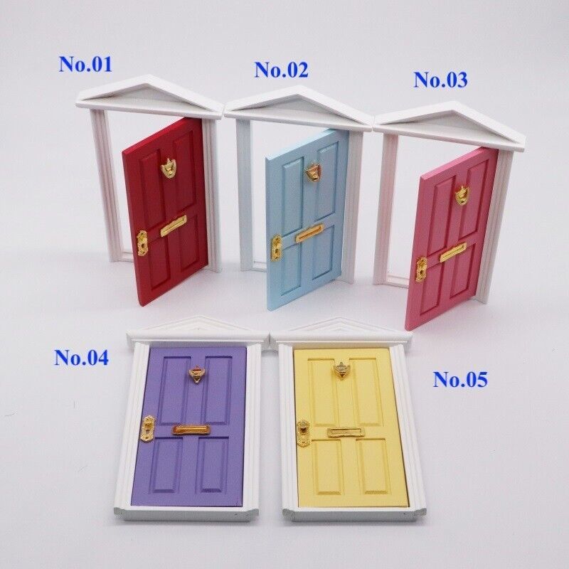 Primary image for AirAds Dollhouse DIY 1:12 Greek Wood Revival 4 Panel Door w/ knock; price each
