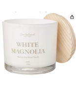 Scentsational White Magnolia Candle Large Glass Jar 26oz Soy Wax - £27.49 GBP