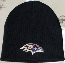 Baltimore Ravens Classic Black Cuffless Knit Beanie Hat Winter Ski Cap T... - £7.80 GBP