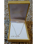 NEW IN BOX EVERLASTING GOLD 14K WHITE GOLD DAINTY PERFECTINA CHAIN 18 IN... - $69.29