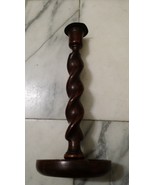 CANDLESTICK 12&quot;H Barley Twist top screws into base brass bobeches on top - $231.87 CAD