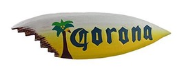 Wooden Handmade Corona Palm Tree Shark Bite Surf Board Sign Wall Plaque Art - $19.74