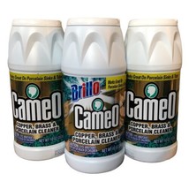 3 Brillo Cameo Copper Brass &amp; Porcelain Cleaner Rust &amp; Stains 10 Oz Powd... - $59.99