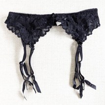 Felina Black Sheer Lace Garter Belt Lingerie S/P Small - £11.69 GBP