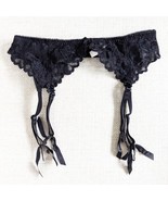 Felina Black Sheer Lace Garter Belt Lingerie S/P Small - £11.89 GBP