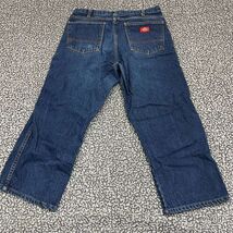 Dickies Jeans Men 34x25 Blue Faded Straight Leg Denim Pants Cotton Outdoor - $418.20 MXN