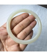 Hetian jade bangle bracelet (59mm)-white nephrite - $1,200.00