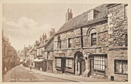 Lincoln England~Jew&#39;s HOUSE-STOREFRONTS-STREET View Photo Postcard - £2.79 GBP