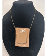 NWT Plunder Design Beckett Necklace Bronze/rhinestone/dainty - $269.23 MXN