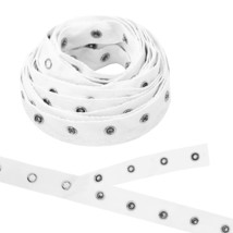 Metal Snap Tape For Sewing By Yard - White Cotton Snap Button Trim Baby ... - $21.98