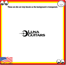 Luna Guitars Vinyl Cut Decal Sticker Logo For Car Truck Van Guitar Case - $5.99