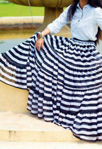Paris Striped 25Yard Tribal Fusion Gypsy ATS Skirt~Pirate Ren Steampunk - £80.41 GBP