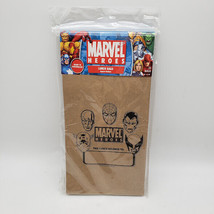 MARVEL HEROES Brown Paper Lunch Bags (15 Bags) Spiderman Wolverine iron ... - $7.87