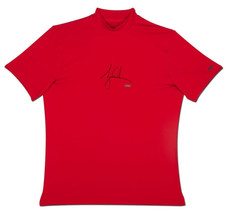 Tiger Woods Autographed Nike Red Vapor Dry Mock Turtleneck Shirt UDA - £3,551.80 GBP