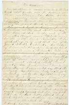 1856 Hand Written Speech Delivered to Comment on Presidential Election  - £96.90 GBP