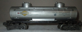Lionel O Gauge SUNOCO Double Dome Silver Oil Tanker Tank Car 6465 - $260.85 MXN