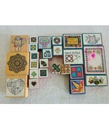 Big Lot of Wooden, Foam Rubber Stamps Featured Quilting Theme of Stars, ... - $285.37 MXN