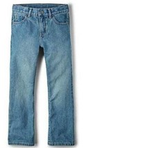 Boys Jeans The Childrens Place Blue Adj Waist Bootcut Denim Slim-sz 18S - $17.82