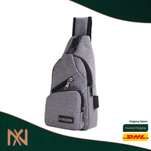 Men&#39;s Sling Shoulder Bag Back Pack Travel Portable Charger - £15.75 GBP