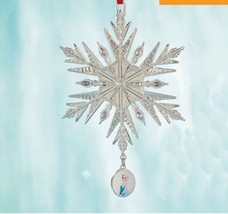 Lenox Disney Frozen Queen Elsa&#39;s Snowflake Ornament Silver Charm Christm... - $20.00