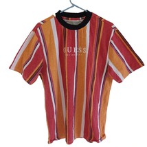 VTG Guess Los Angeles Striped T-Shirt Mens Medium (M) Embroidered Multi-... - $37.61