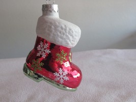 Lot of 4x Rauch Boots Santa Snowflake Christmas Ornaments ~ 3.25&quot; Shoes Red - $183.89 MXN