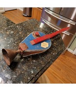 ANTIQUE EARLY 24&quot; BIG BURLEY BLOWER BELLOWS WOOD LEATHER WESTON MO - $1,709.66 MXN