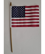 United States Of America Flag 4&quot;x6&quot; Desk Table Gold Staff 1 Dz USA US - £11.72 GBP