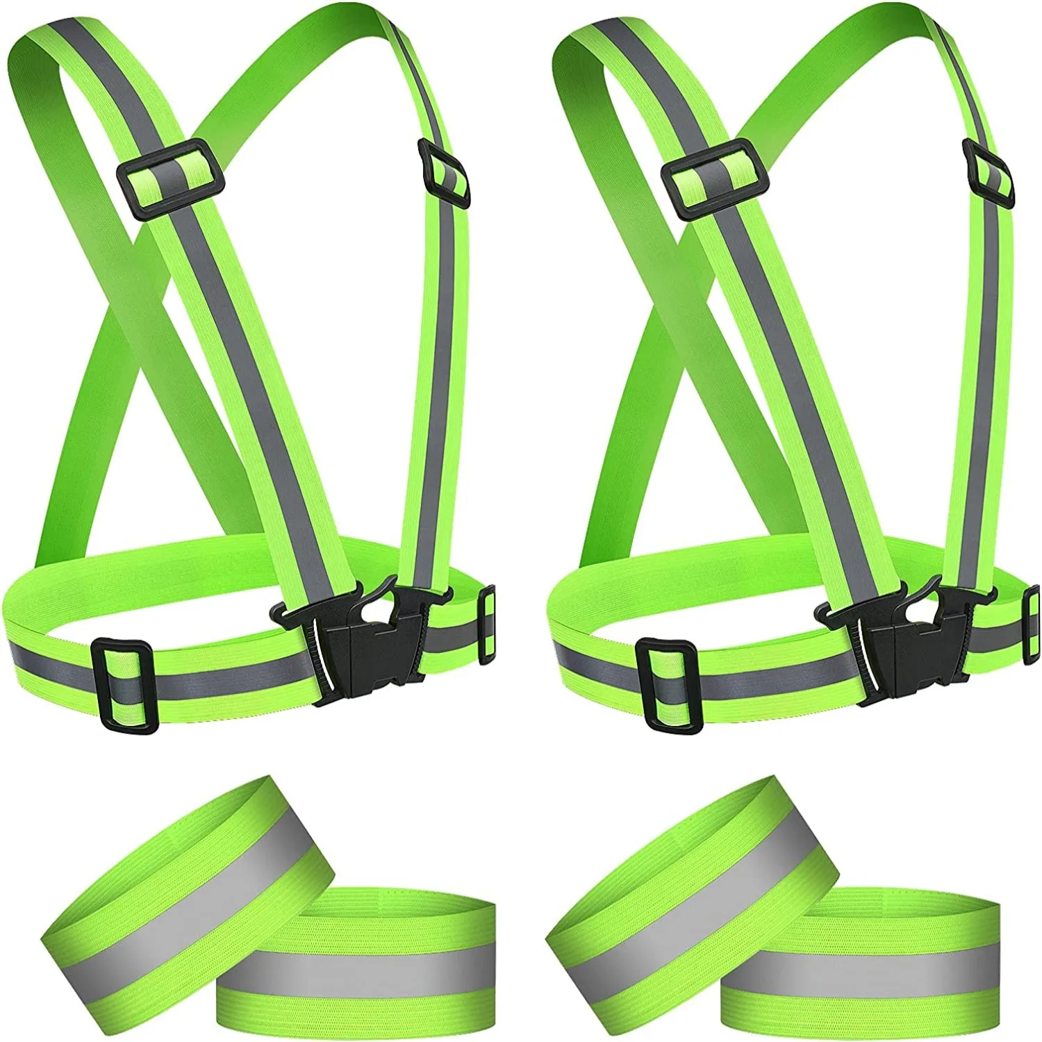Highlight Reflective Straps Night Work Security Running Cycling Safety Reflectiv - £111.90 GBP