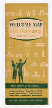 Welcome Map San Francisco &amp; Bay Area Gray Line 1950&#39;s - $15.84