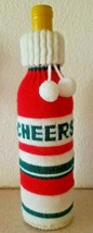 1987 Knit Stocking Wine Bottle Christmas Cheers Holiday Pom Pom Spirit R... - £11.94 GBP