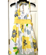 City Triangles Womens Jr. 5 Halter Floral Print Dress Padded Bust Empire... - $21.90 CAD