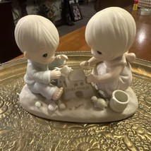 Precious Moment Figurines 1984 “GOD BLESS OUT HOME”  No Chips / Cracks - £9.65 GBP