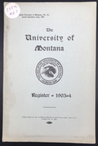 Antique 1903-04 University of Montana Register Booklet Classes Campus Info Photo - £24.14 GBP