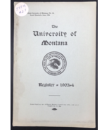 Antique 1903-04 University of Montana Register Booklet Classes Campus In... - $30.71