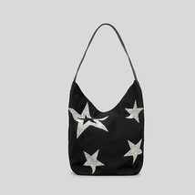 Casual Star Canvas Large Tote Bag Designer Diamonds Lady Handbags Hobos Shoulder - £45.29 GBP
