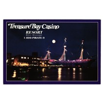 Treasure Bay Casino Resort Biloxi MI Vintage Postcard Night Lights Gambling - £7.59 GBP