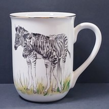 Vintage Otagiri Zebra 10 oz. Porcelain Coffee Mug Cup - £12.20 GBP